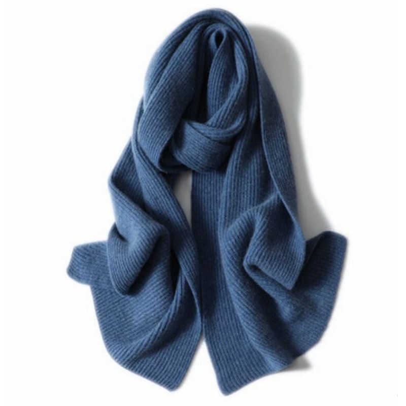 100%Cashmere Scarf Women Men Solid Color Warm Winter Scarfs Khaki